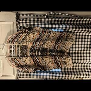 Sole Society Open Southwestern  Over sized Sweater Kimono  metallic fibers, OS